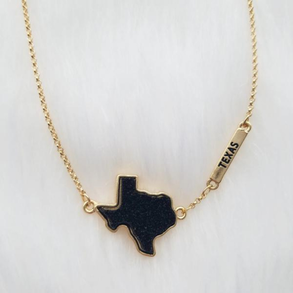 Black Texas Druzy Necklace